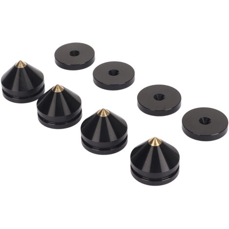 Pieds anti-vibration pour enceintes, platines vinyle et amplis - Lot de 4 - Noir - Isolation acoustique