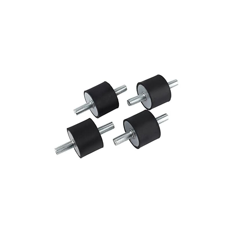 Gotrays - Pieds Antivibratoires Cylindriques mâle M10 M8 Caoutchouc Anti-vibration supports d'isolation anti-vibration 4 pièces
