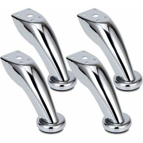 Pieds Canapé Épais Acier Inoxydable, 4 Pièces Pieds de Meubles, Pieds Chromé, Meubles Armoire Lit Canapé Pieds, pour Canapés, Chaises, Tabourets, Armoires