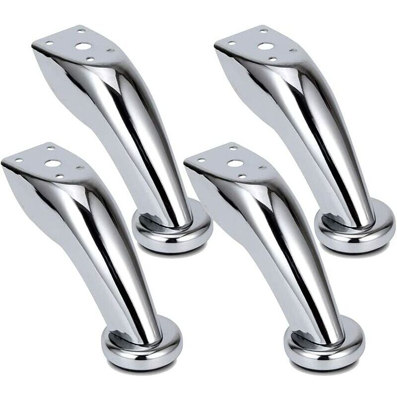 Pieds de canapé en acier inoxydable épais 4 pièces pieds de meubles pieds chromés meubles lit escamotable pieds de canapé pour canapé chaise tabouret