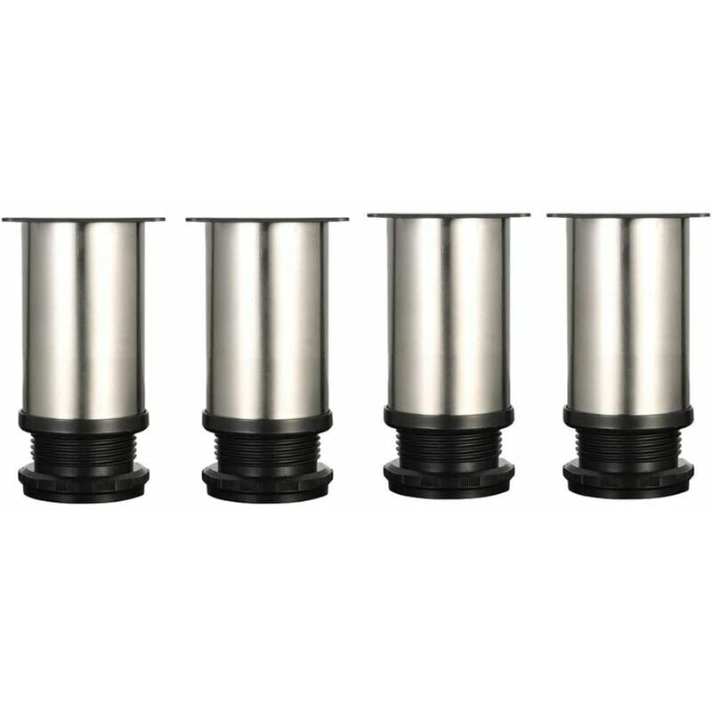 Vuszr - Pieds de canapé épaissis en acier inoxydable brossé Pieds de meuble réglables (4pcs50 x 100mm épaissis (base ABS))durable