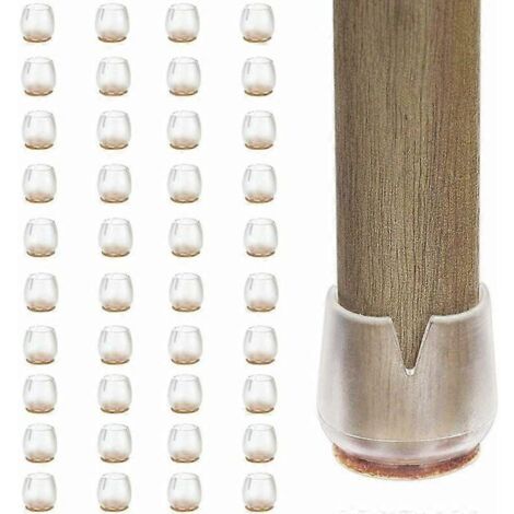 Pieds de chaise - 40 pièces - Patins en feutre - 17-21 mm  Patins en silicone pour meubles/chaises - Protection anti-rayures - Embouts de chaise - Protection parquet