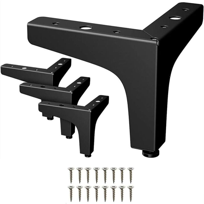 Pieds De Meuble En MéTal, Peut Charger 800 Kg, Pieds De Table Triangulaires 4 Pieds D'Armoire Diy, Canapé, Table Basse, Meuble Tv Et Autres Pieds De