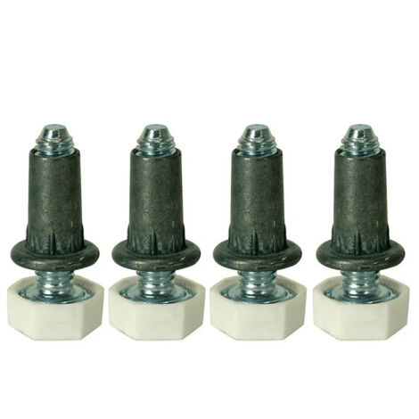 Pieds de meuble encastrables diamètre 15 mm réglable de 9 à 25 mm, 4 pièces