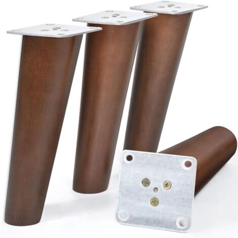 Pieds de meuble inclinés 20,32 cm Pieds en bois inclinés pour repose-pieds table basse 4 pcs.