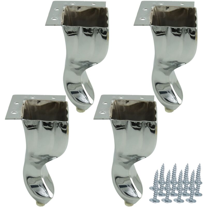 pieds de meuble Ludwik en argent, hauteur 14,5 cm