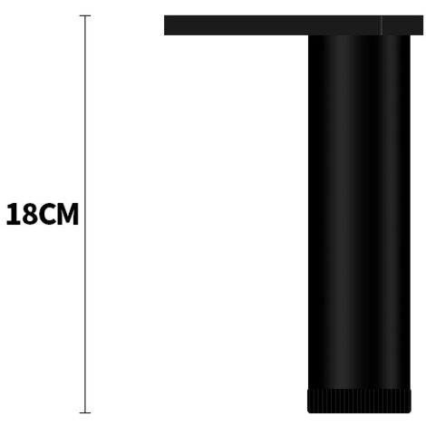 Pieds de meuble réglables en aluminium, pieds pour meuble cuisine salle de bain hauteur 18 cm,paquet de 4 pièces