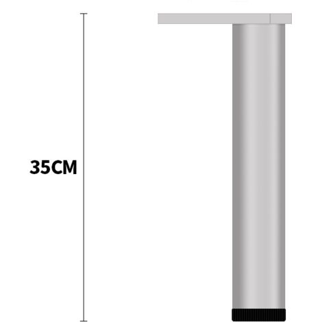 Pieds de meuble réglables en aluminium, pieds pour meuble cuisine salle de bain hauteur 35 cm,paquet de 4 pièces