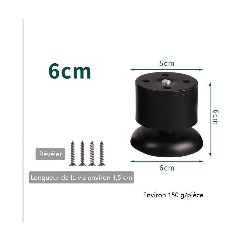 Pieds de meuble réglables, pieds de table rétractables, pieds de canapé réglables, meuble de salle de bain, meuble TV, pieds de support de table