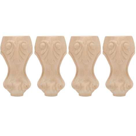 Pieds de meuble sculptés en bois massif pour canapé et armoire, style européen