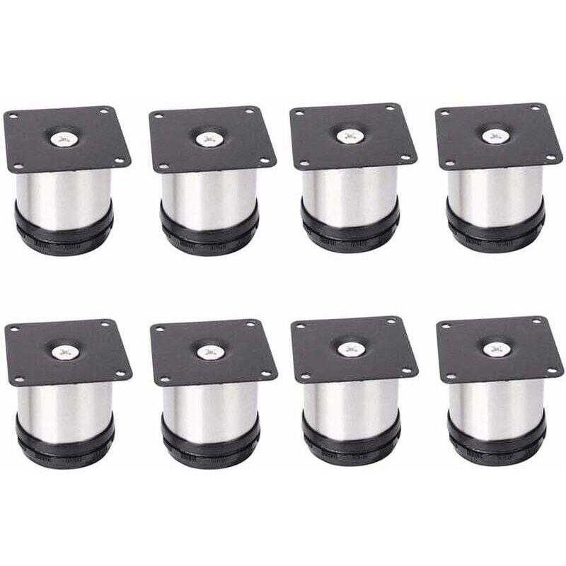 Ocxin - Ahlsen Pieds de meubles 8 Pieds De Meubles RéGlables En Acier Inoxydable,Réglables 50 mm De Hauteur Épaissir les pieds d'armoire Pieds de