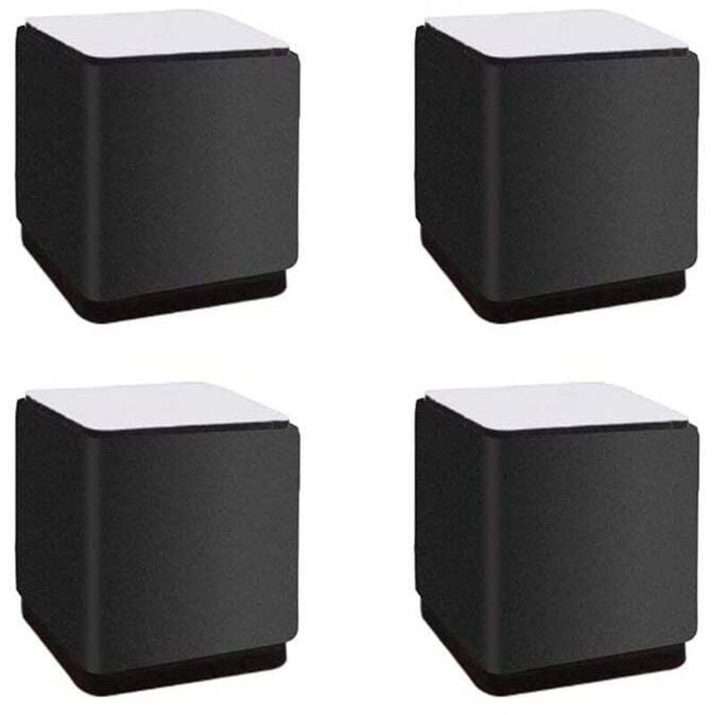 Pieds de Meubles en Acier au Carbone Carrés Rehausseur 5cm Protection Plancher Lits Canapés Armoires