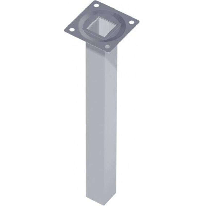 Element System - Pieds de meubles en acier tubulaire silberfarb.100mm carré (Par 4)