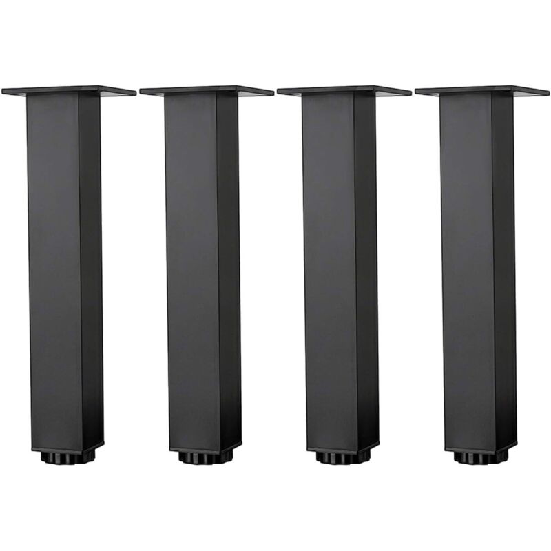 Pieds de Meubles en Alliage D'aluminium Réglables en Hauteur,Pieds de Table Basse de Canapé,Pieds D'armoire de Salle de Bain de Lavabo,38mm,Noir