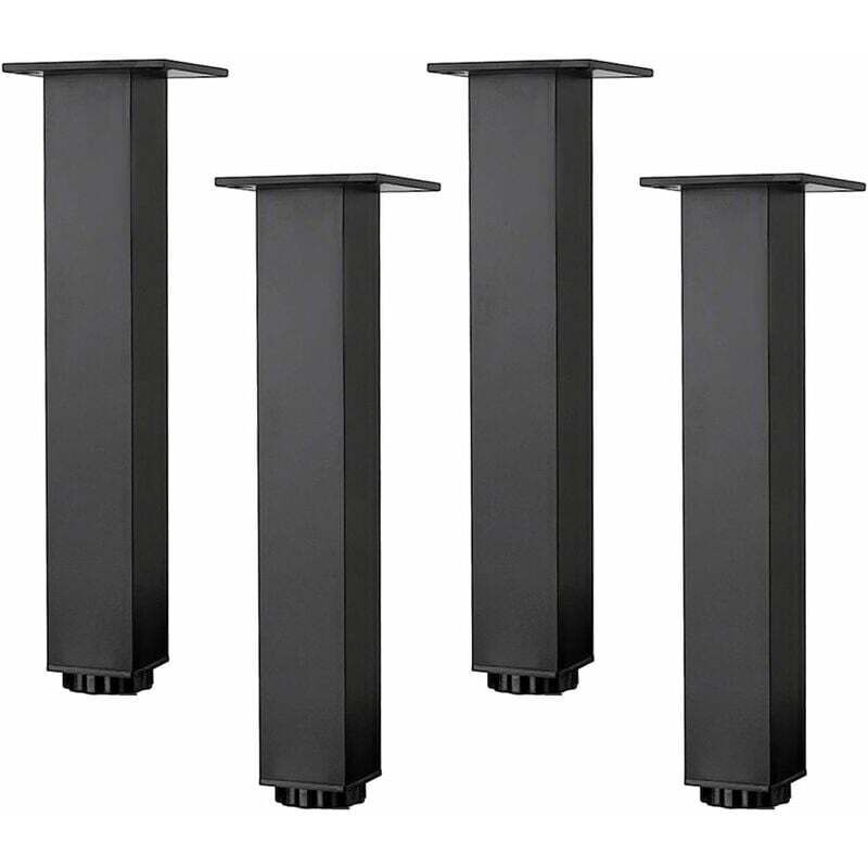 Pieds de Meubles en Alliage D'aluminium Réglables en Hauteur,Pieds de Table Basse de Canapé,Pieds D'armoire de Salle de Bain de Lavabo,5-40cm,Noir