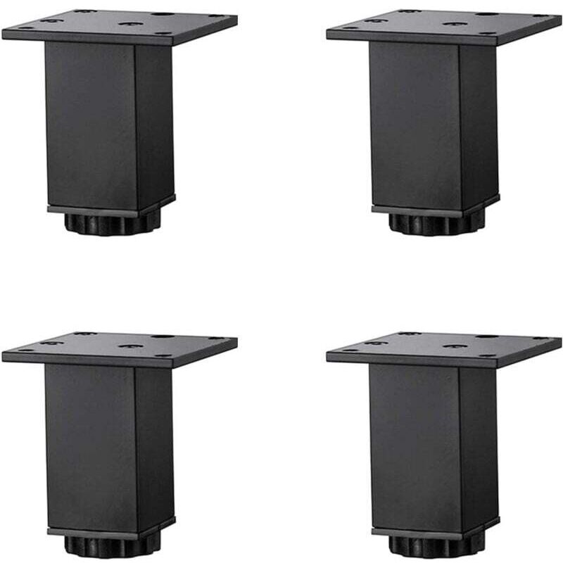 Pieds de Meubles en Alliage D'aluminium Réglables en Hauteur,Pieds de Table Basse de Canapé,Pieds D'armoire de Salle de Bain de Lavabo,5-40cm,Noir