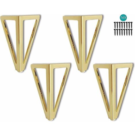 Pieds de meubles en métal de remplacement 4 pièces, pieds de meubles noirs de 6 /15 cm, pieds de meubles de bricolage, pieds de table, pieds d'armoire, lit pour chaises, armoire et canapé, autres pied