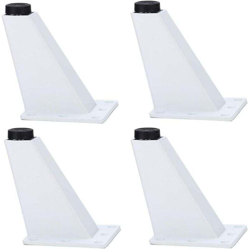 Pieds de Meubles inclinés en Alliage d'aluminium, Remplacement des Pieds de canapé, Hauteur 80 mm (Blanc, 4 pièces)