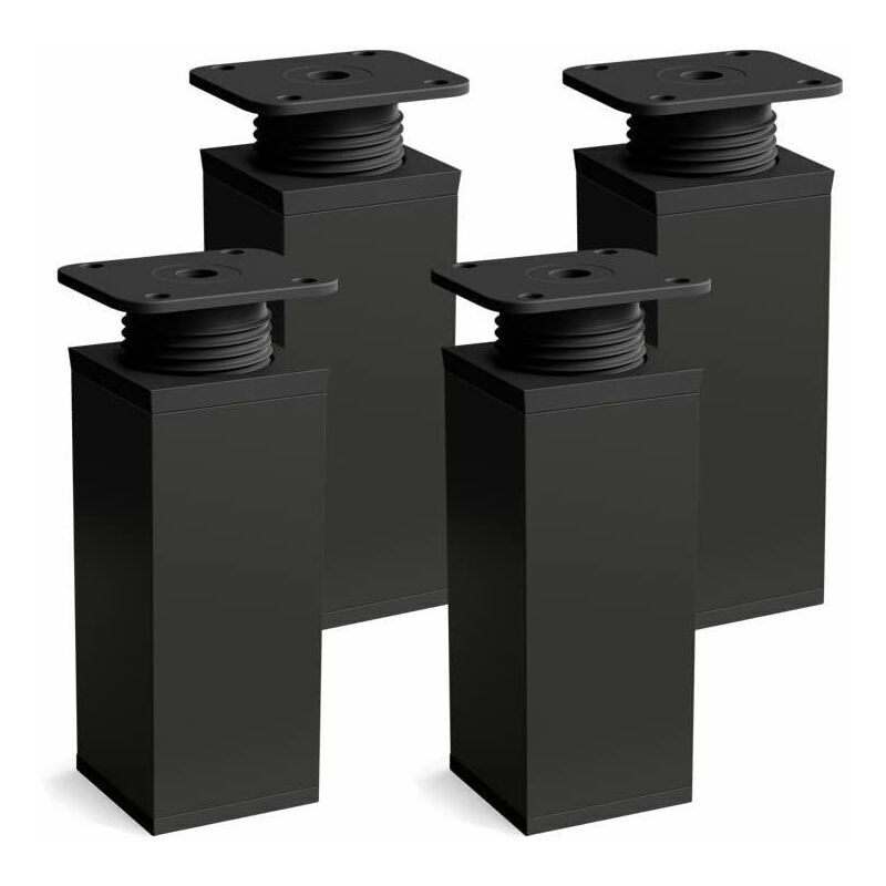 Pieds de meubles lot de 4 Design: Noir mat Hauteur : 60mm réglables Forme angulaire