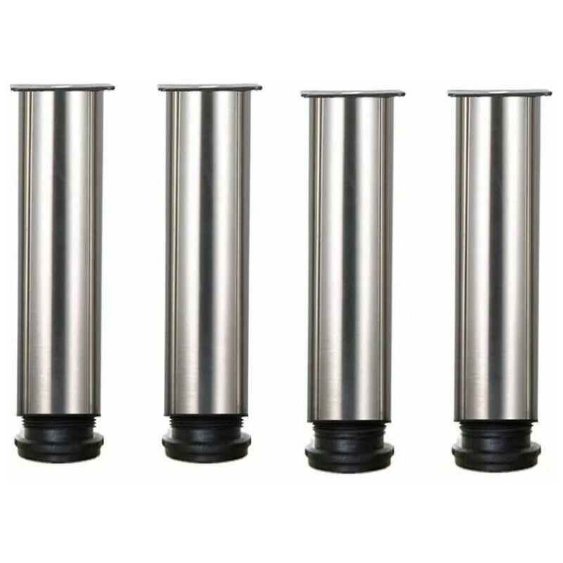 Ensoleille - Pieds de meubles promotionnels - Ensemble de 4 pieds de meubles en acier inoxydable à hauteur réglable pour armoire de table de canapé