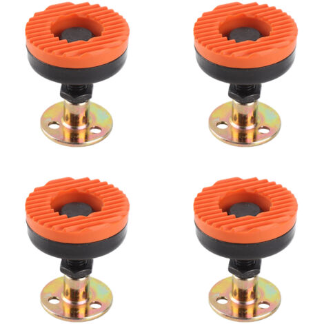 Pieds de nivellement robustes 100kg - Pieds de nivellement ajustables en acier carbone 51-64mm pour meubles, bancs et machines (lot de 4 pieds + pads + vis)