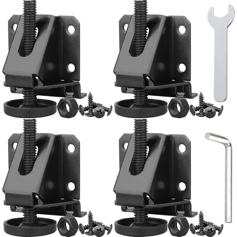 Pieds de nivellementNiveleur de meubles robusteNiveau de pied de table réglable avec écrou de blocage pour meubles, tables, armoires, établis,