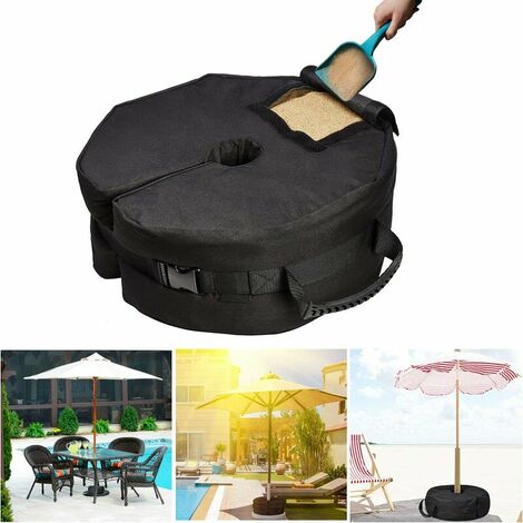 Pieds de Parasols Sac de Poids,18" Amovible Rond Jardin Parasol Base Patio Umbrella Base Sandbag pour Extérieur Portable Base de Support pour Parasol Lourde Grande
