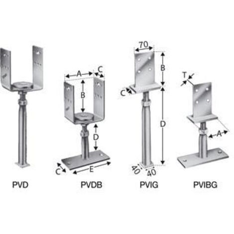 Pieds de poteaux PVIBG (Par 10)