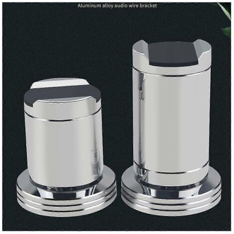 Pieds de support réglables en alliage d'aluminium pour câbles audio Hi-Fi, supports de câbles d'alimentation pour amplificateur, à fixer avec un clou (a)