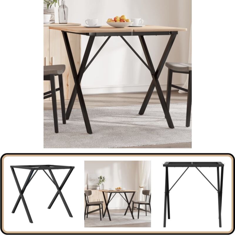Pieds de table à manger cadre en x 60x60x73 cm acier - Pieds De Table - Pieds De Table Industriels - Pieds De Table Métalliques - Pieds De Table