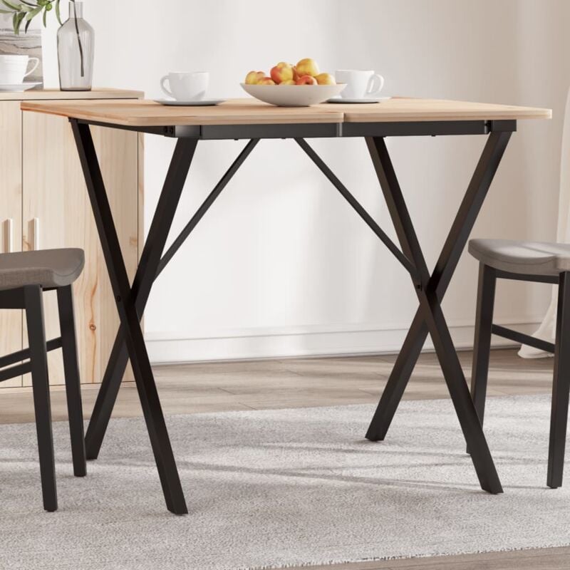 Pieds de table à manger cadre en X 70x70x73 cm fonte vidaXL