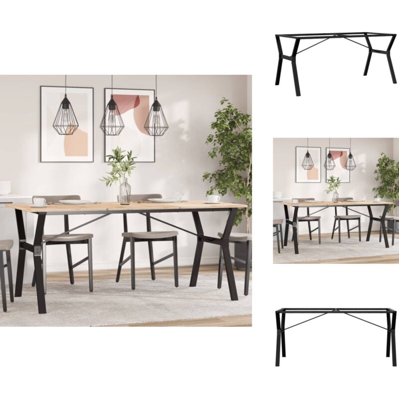 Pieds de table à manger cadre en y 160x80x73 cm acier - Pieds De Table - Pieds De Table Industriels - Pieds De Table Métalliques - Pieds De Table