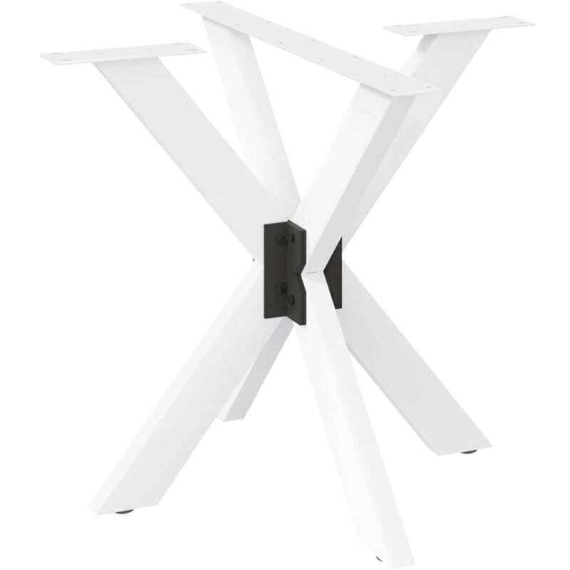 Pied de table à manger en forme d'araignée, blanc, 85 x 85 x (72-73) cm, acier Vidaxl