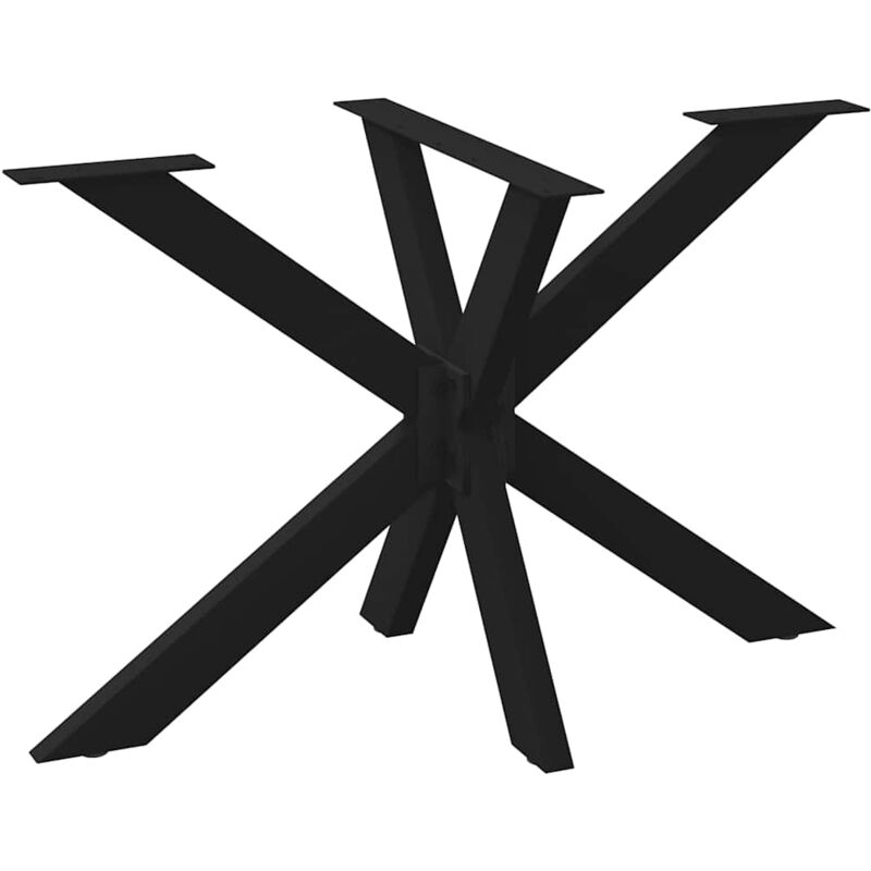 Pied de table à manger en forme d'araignée, noir, 120 x 68 x (72-73) cm, acier Vidaxl