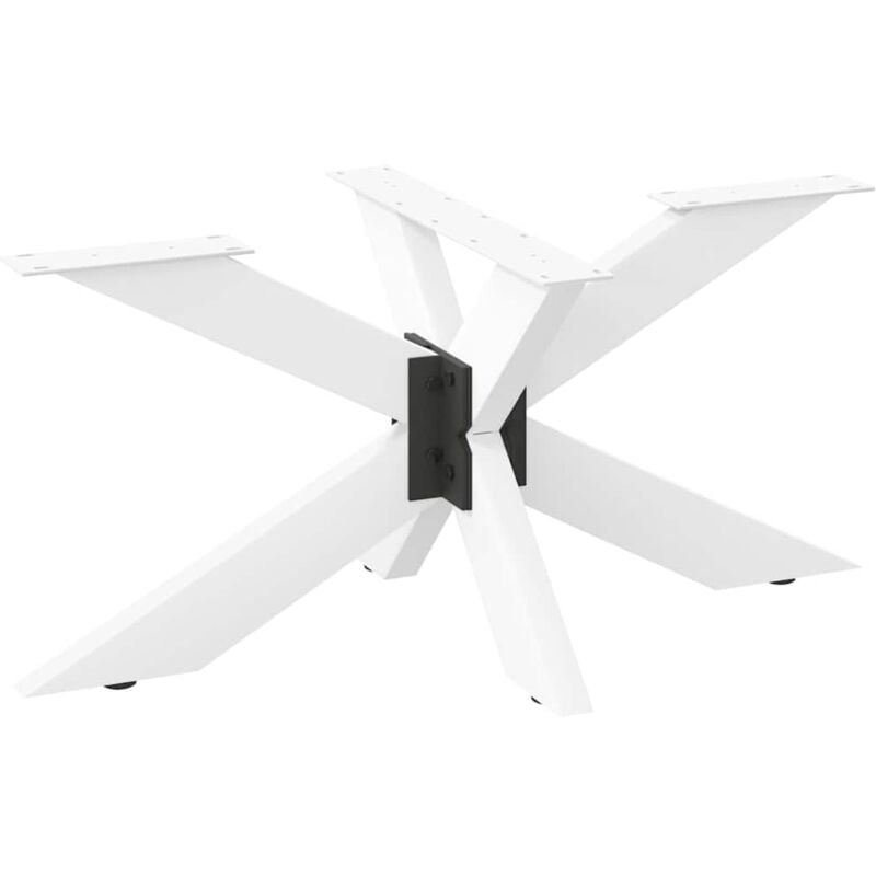 Pied de table basse en forme d'araignée, blanc, 98 x 58 x (42-43) cm, acier vidaXL