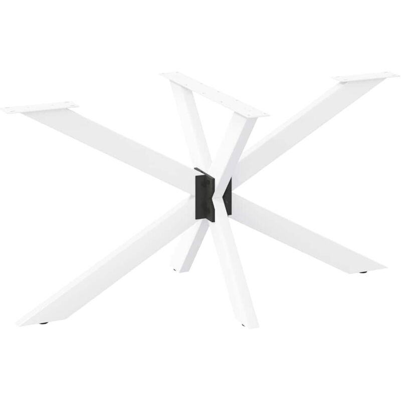 Pied de table à manger forme d'araignée blanc 120x68x(72-73) cm - Vidaxl