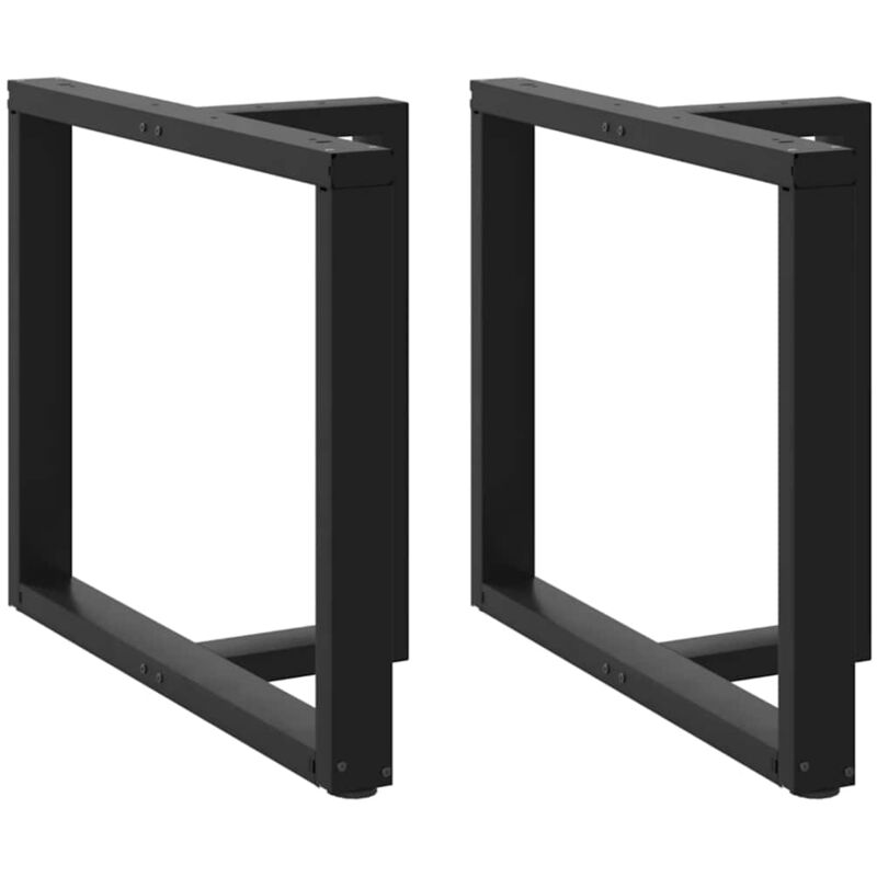 Pieds de table à manger en t 2 pièces Noir 90x35x(72-73) cm Acier Vidaxl