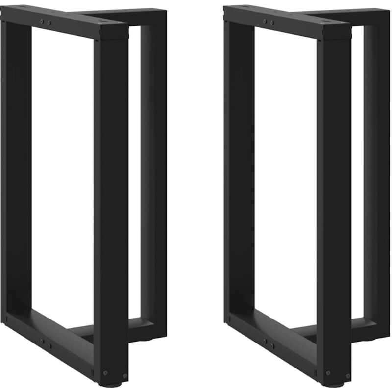 Pieds de table de bar en t, 2 pièces, noir, 60 x 35 x (90-91) cm, acier Vidaxl