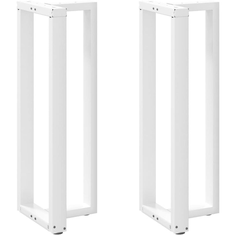 Pieds de table de bar forme de t 2 pcs blanc 50x35x(110-111) cm Vidaxl