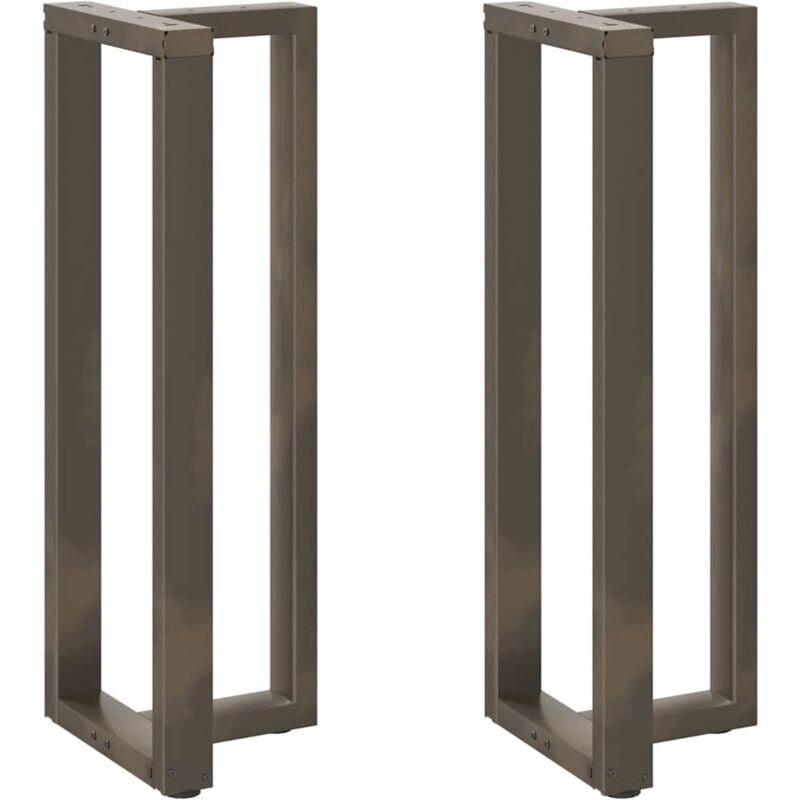 Pieds de table de bar en t, 2 pièces, noir, 40 x 35 x (110-111) cm, acier Vidaxl