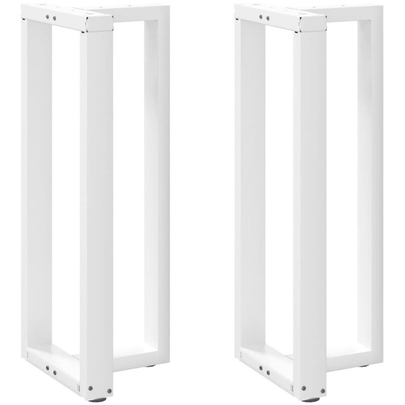 Pieds de table de bar forme de t 2 pcs blanc 40x35x(100-101) cm - Vidaxl