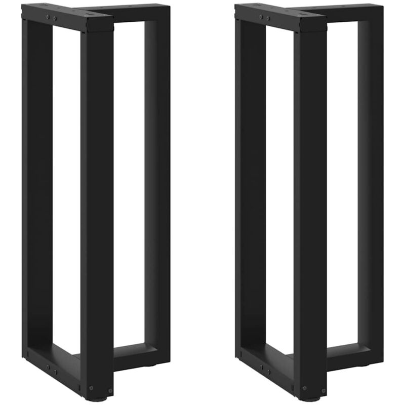 Pieds de table de bar forme de t 2 pcs noir 50x35x(100-101) cm - Vidaxl