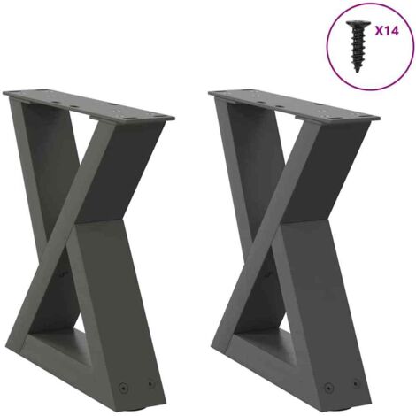 Pieds de table basse 2 pcs anthracite 40x(30-31,3) cm acier vidaXL