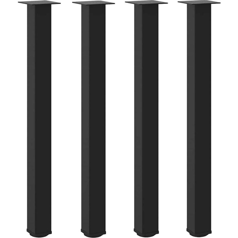 Vidaxl - Pieds de table de bar 4 pièces Noir 90-92 cm Acier