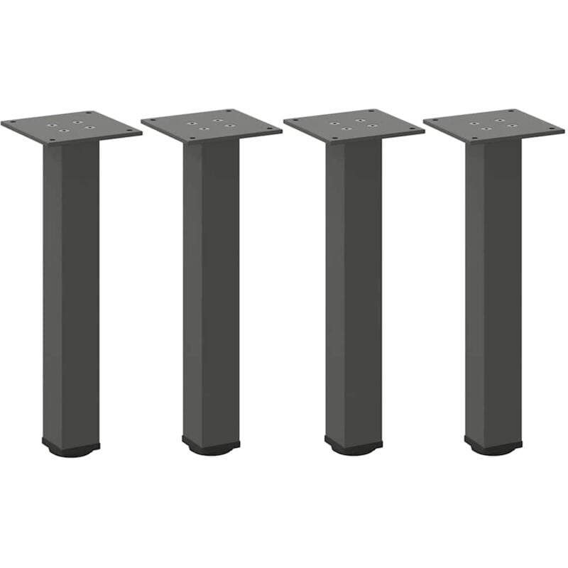 Vidaxl - Pieds de table basse 4 pièces Anthracite 30-32 cm Acier
