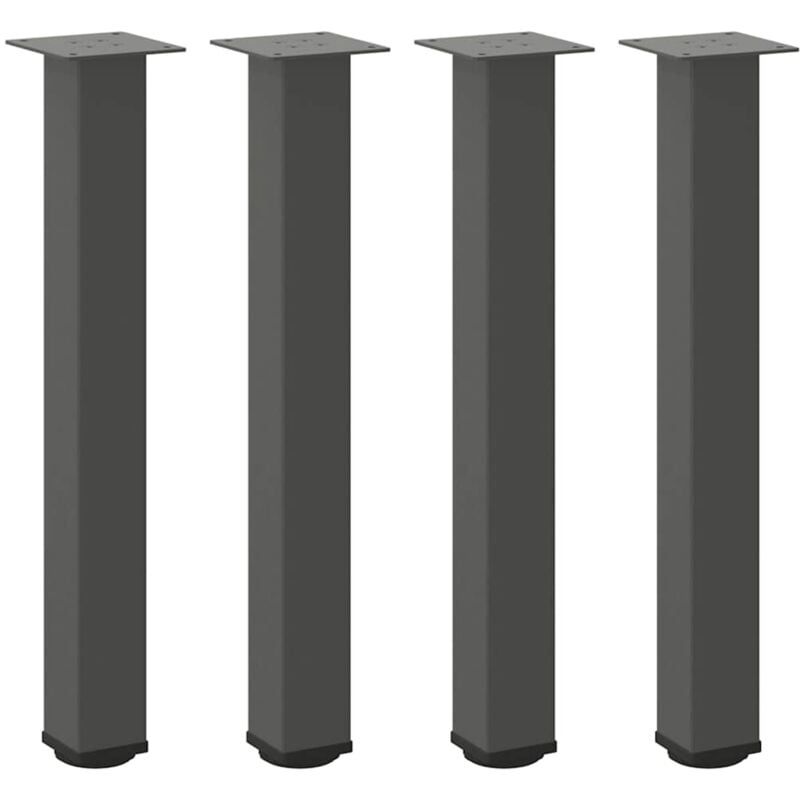 Vidaxl - Pieds de table console 4 pièces Anthracite 72-74 cm Acier