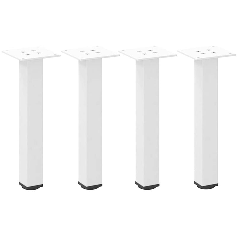 Vidaxl - Pieds de table basse 4 pièces Blanc 42-44 cm Acier