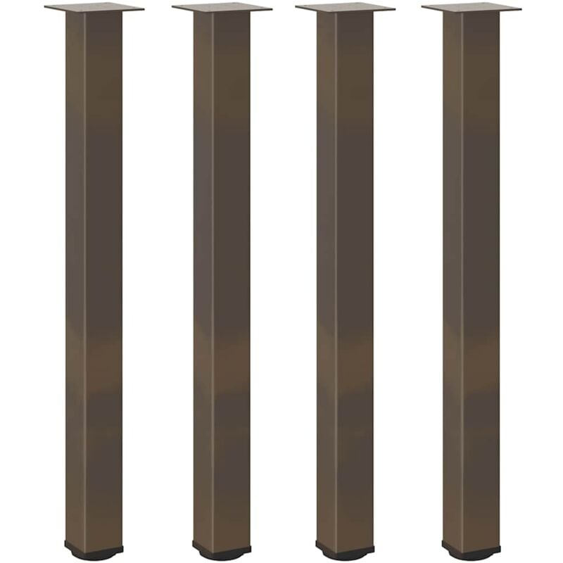 Pieds de table de bar 4 pièces Acier naturel 100-102 cm Acier Vidaxl