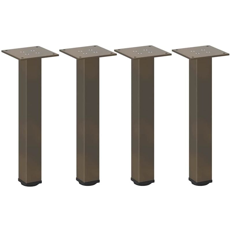 Vidaxl - Pieds de table basse 4 pièces Acier naturel 42-44 cm Acier
