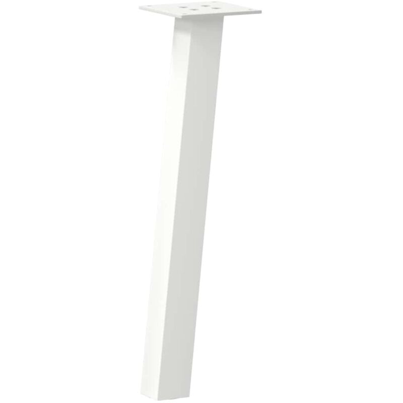 Vidaxl - Pieds de table basse 4 pièces Blanc 30 cm Acier